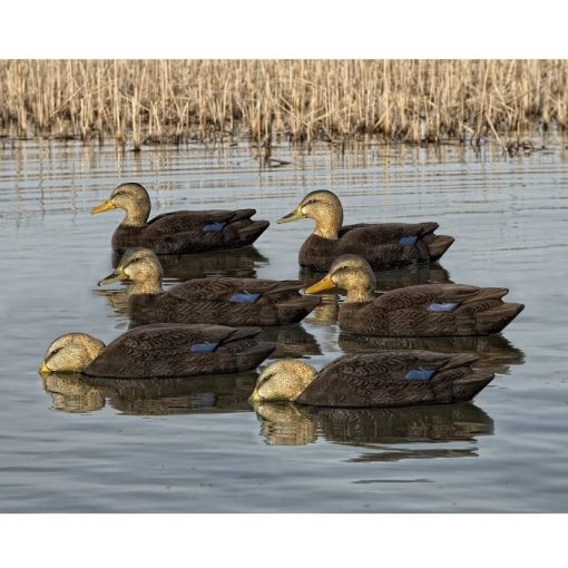 avian -x flocked black duck floaters 6 pack
